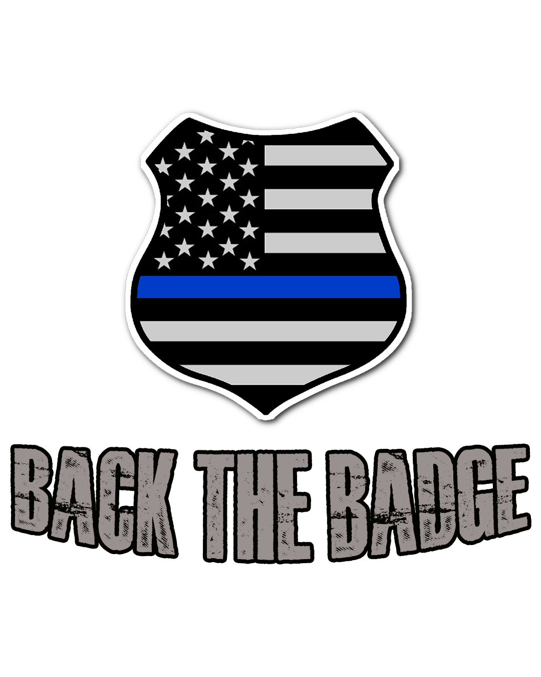 Back The Badge - Thin Blue Line Sticker