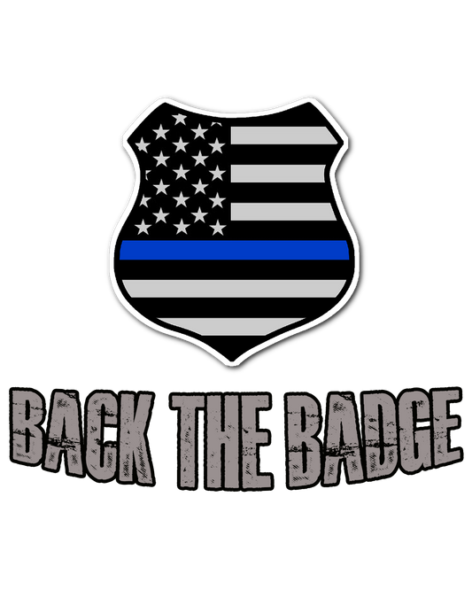 Back The Badge - Thin Blue Line Sticker