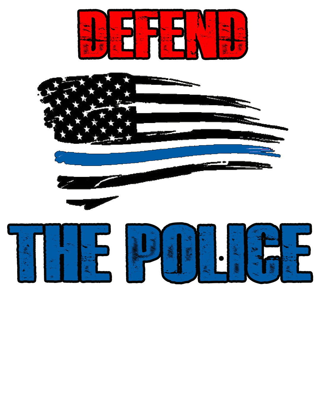 Defend The Police - Thin Blue Line Sticker