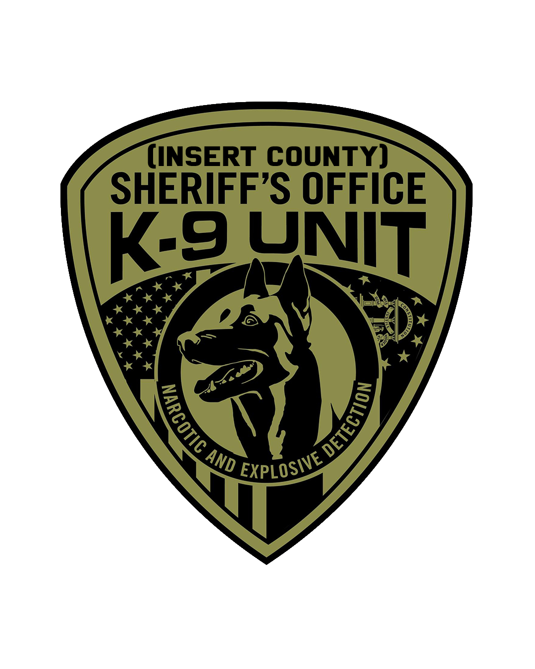 Sheriff's Office K-9 Unit Customizable Sticker