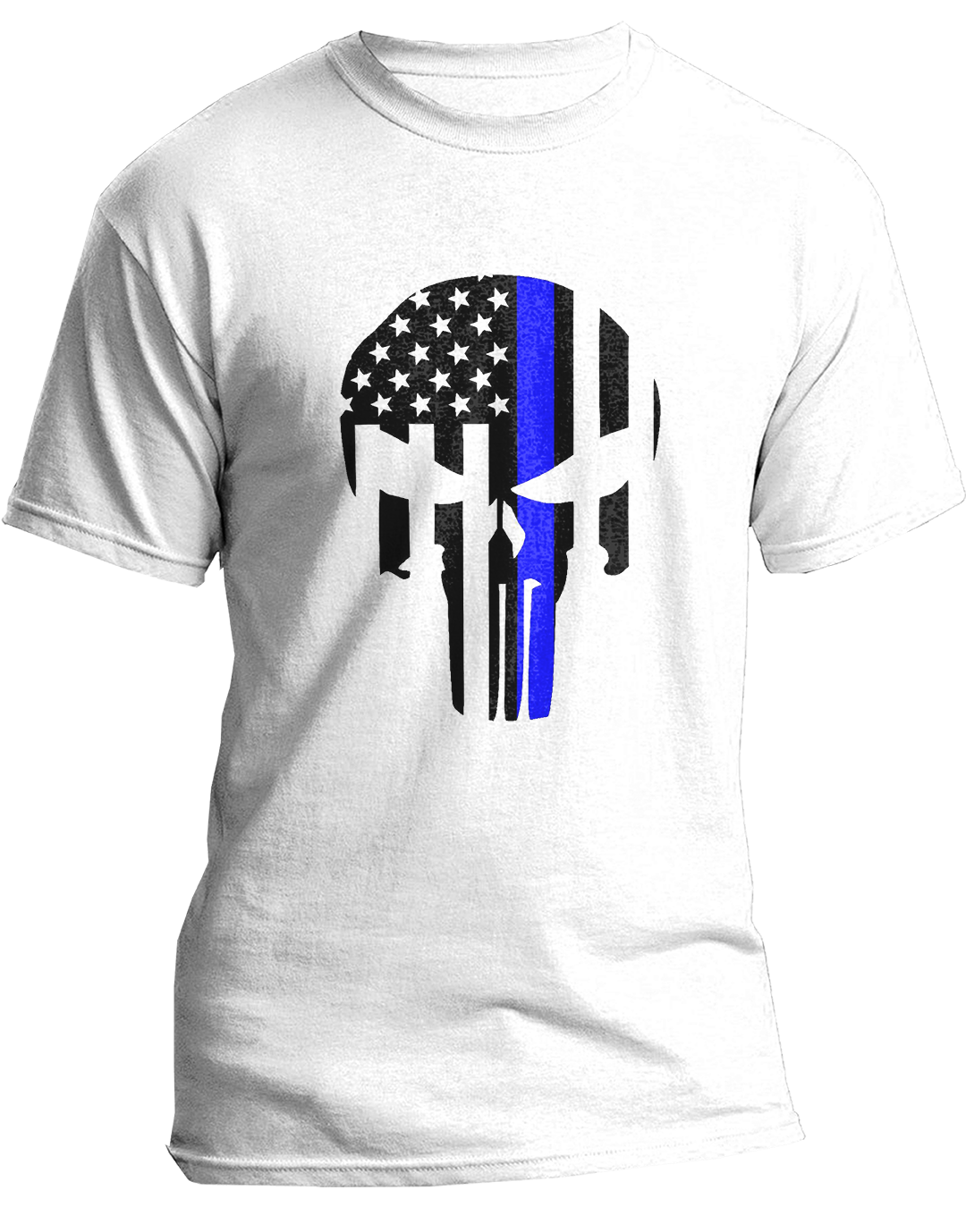 Thin Blue Line Skull T-Shirt